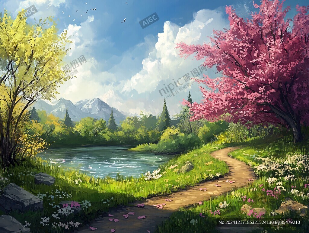 宽屏风景画