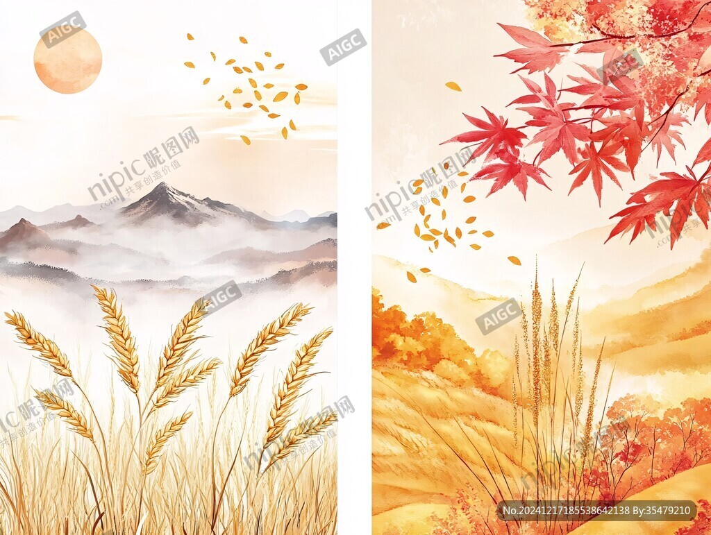 小麦产品插画