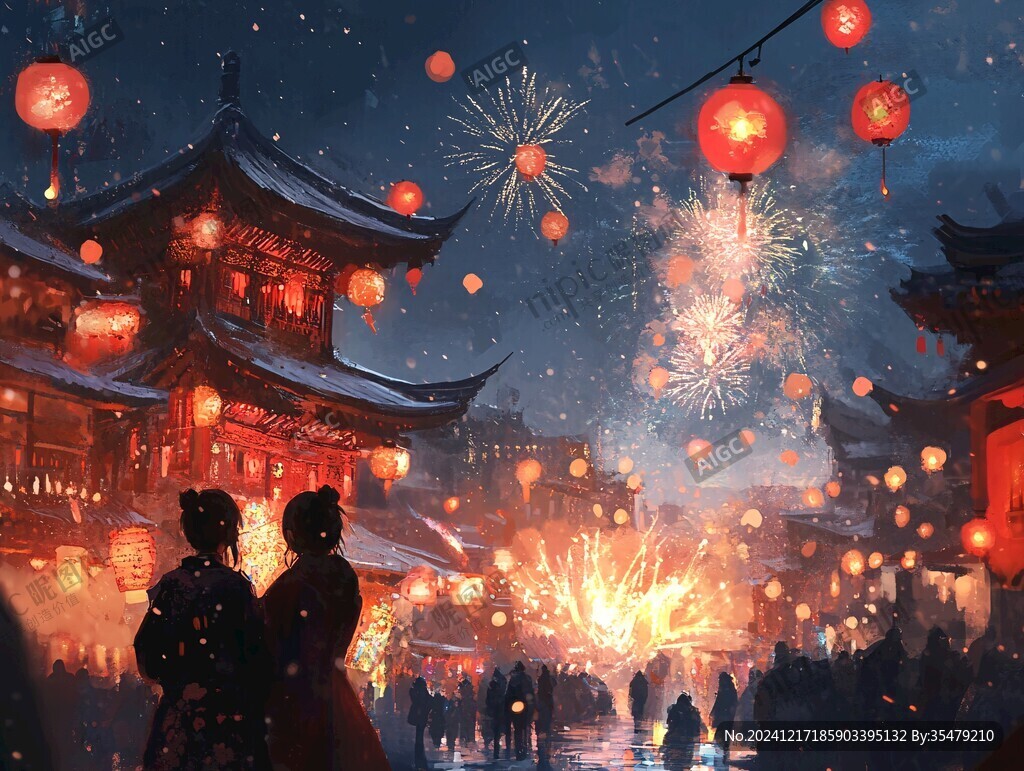 古风新年插画