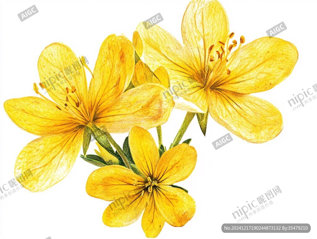 高精手绘黄金拉丝花卉