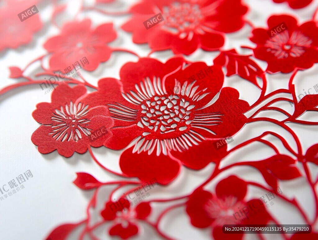 剪纸小花图案