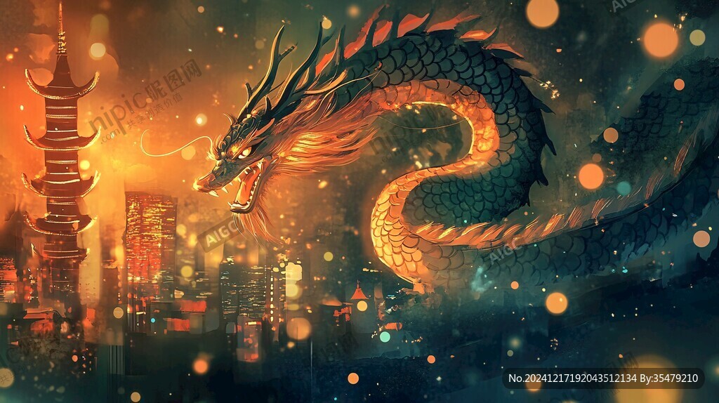 龙年横版插画