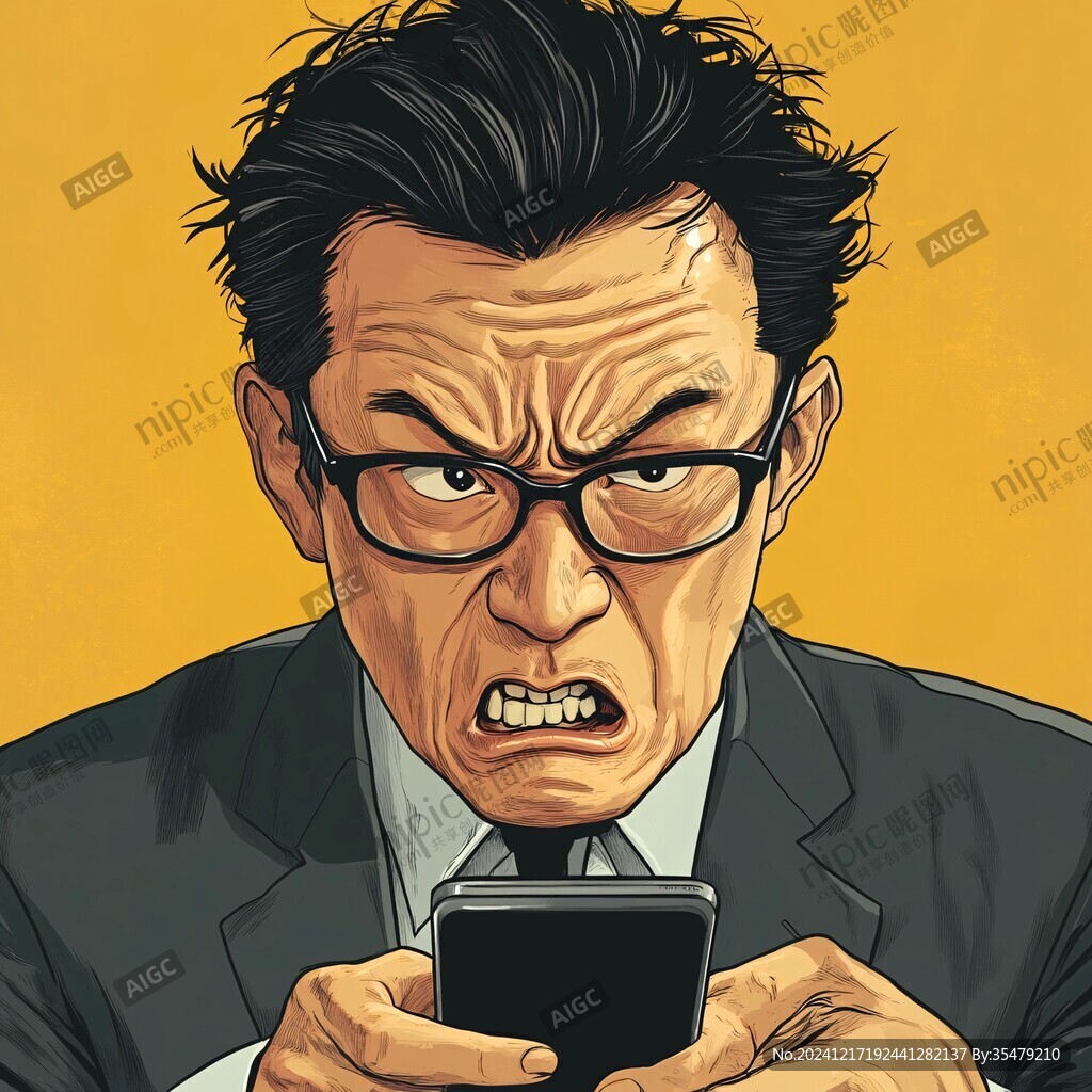 夸张人物插画