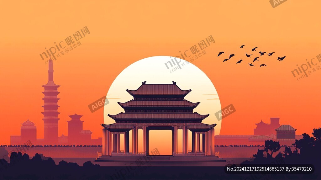 黄鹤楼插画
