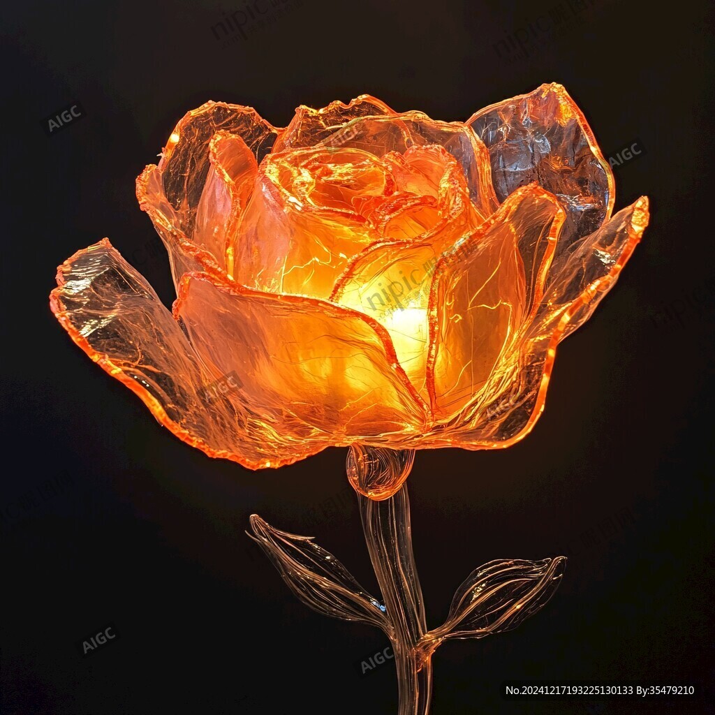 发光玫瑰花