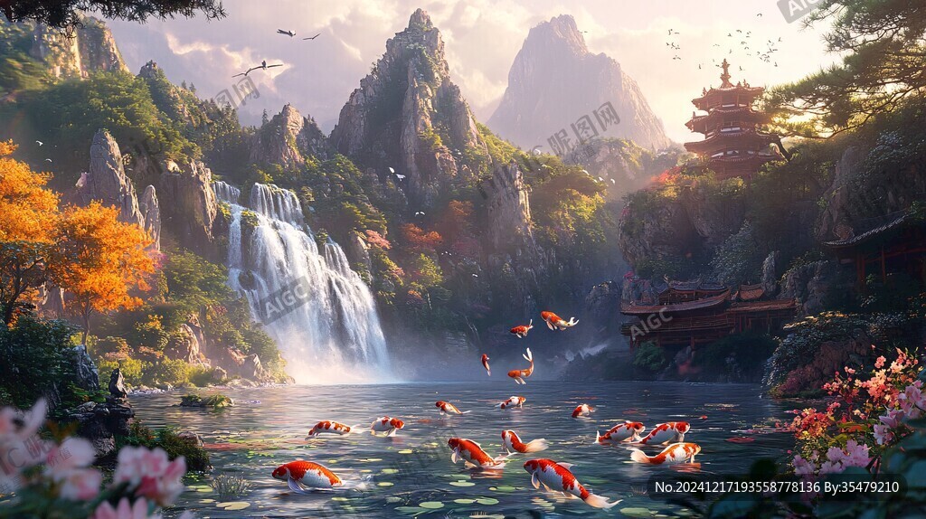 古风山水场景