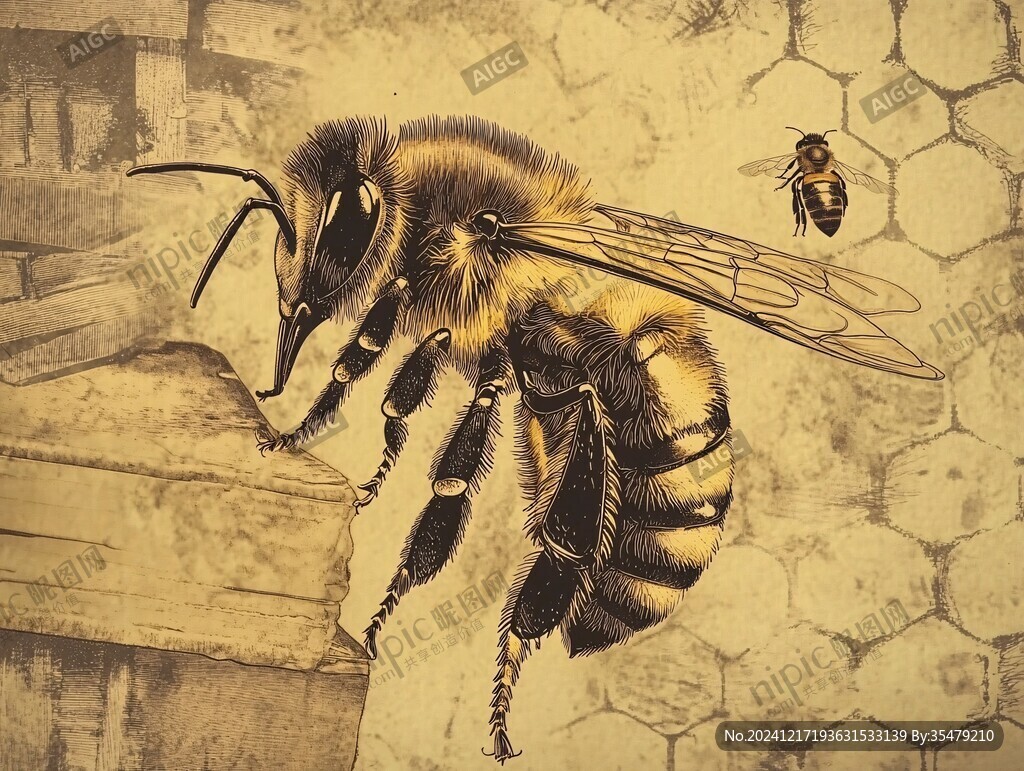 蜜蜂墙画