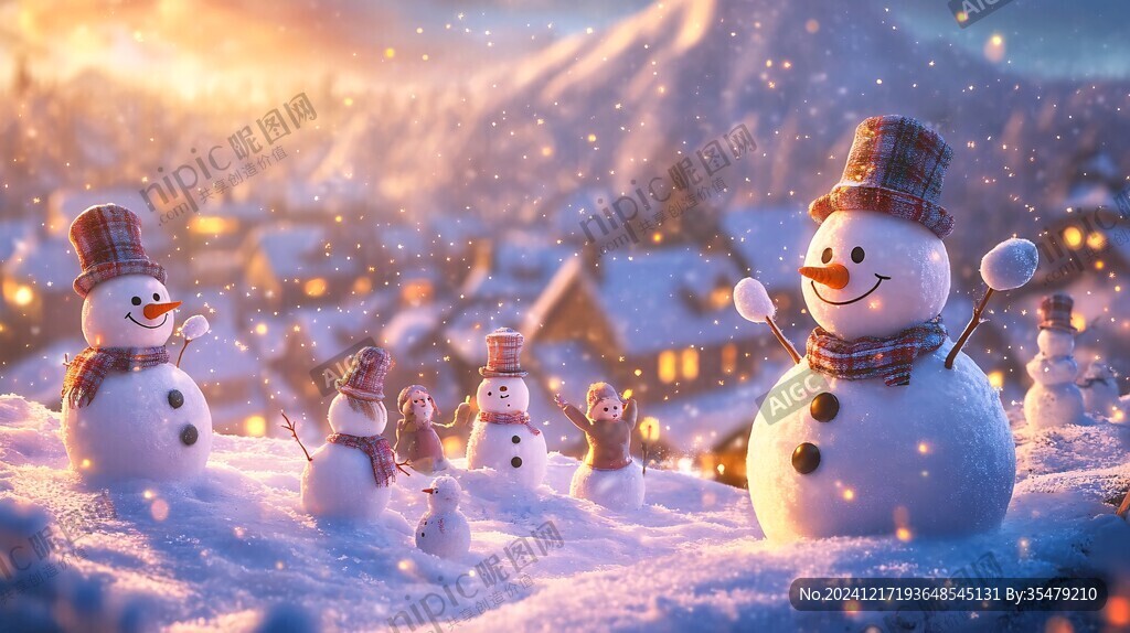 3d雪人