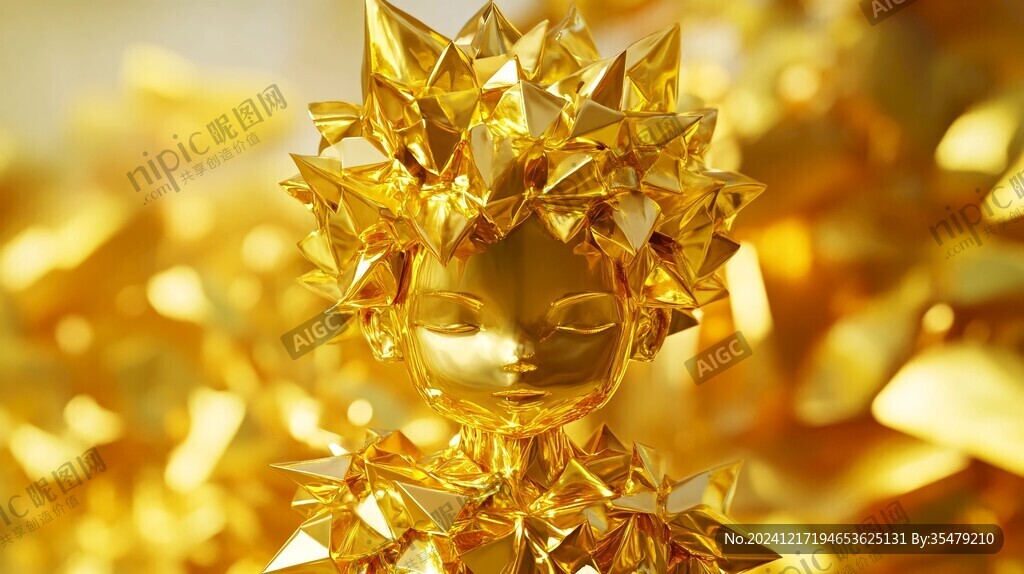 金色抽象人物