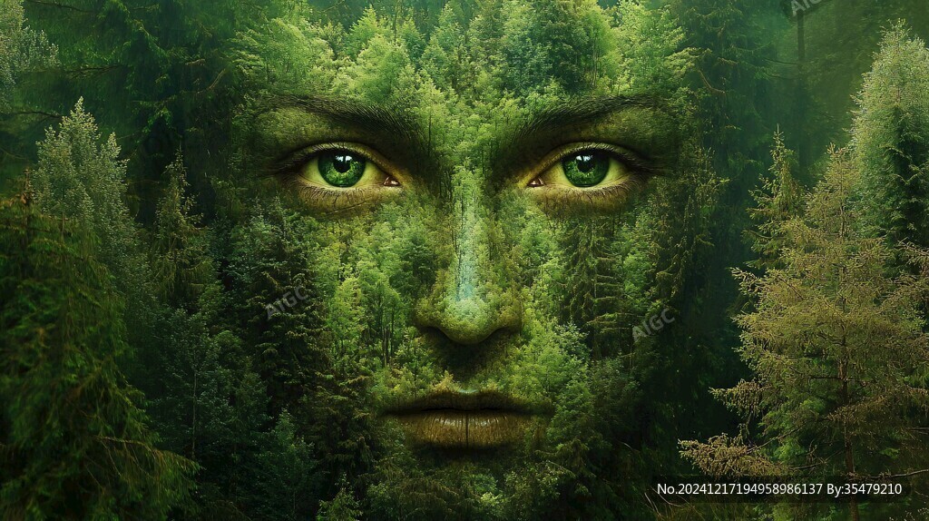 创意森林系背景