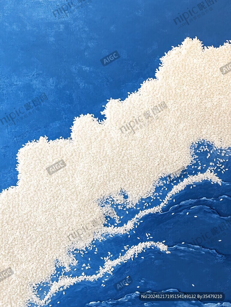 大海蓝色调油画