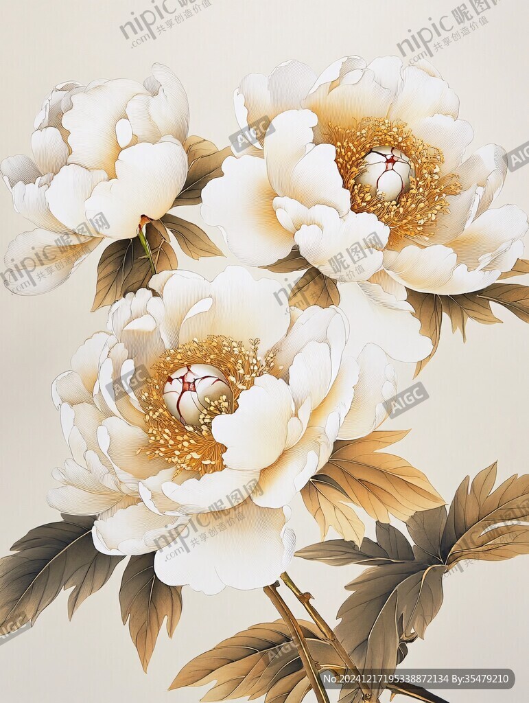 3d牡丹花
