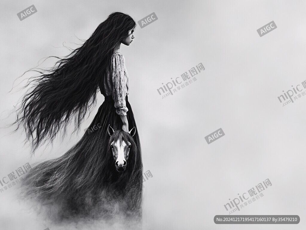 长了头发的骷髅