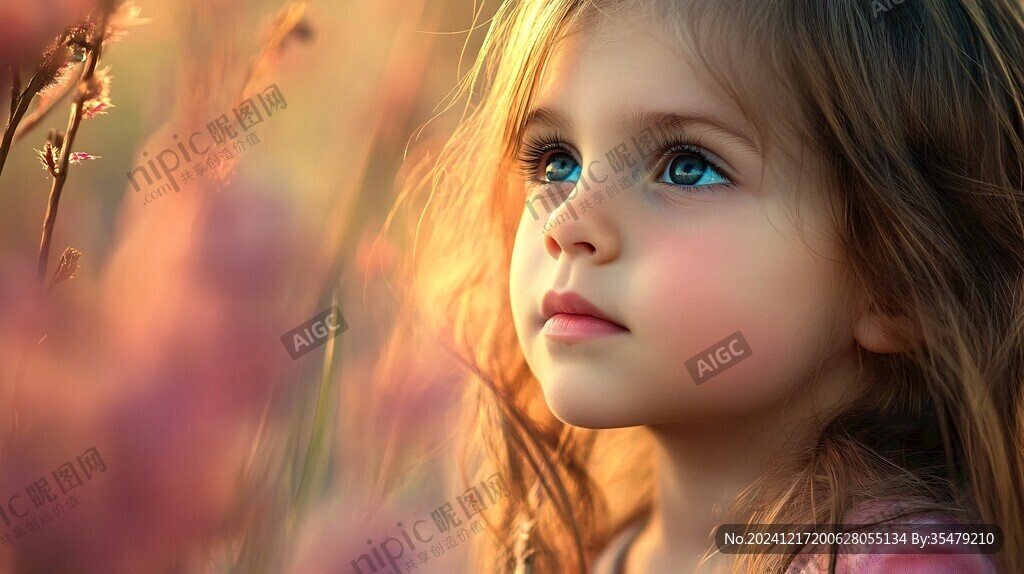 怡然自得的小女孩壁纸