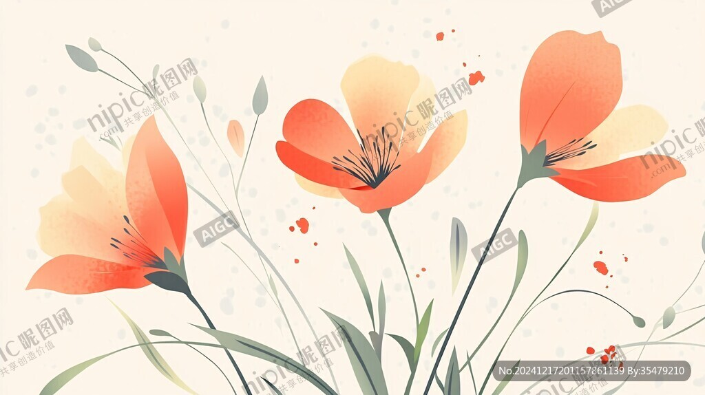 格桑花插画