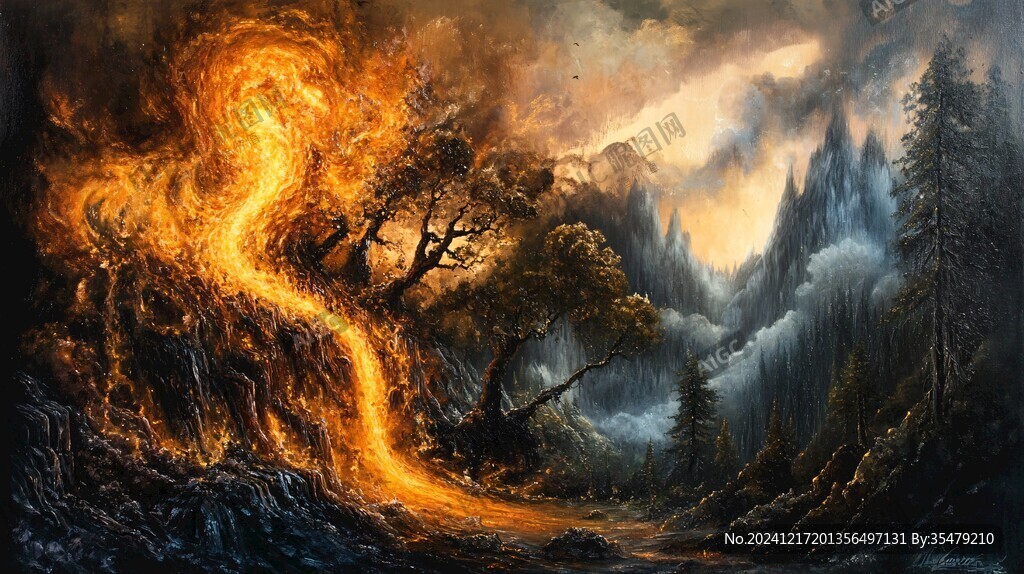 金光万丈美术绘画