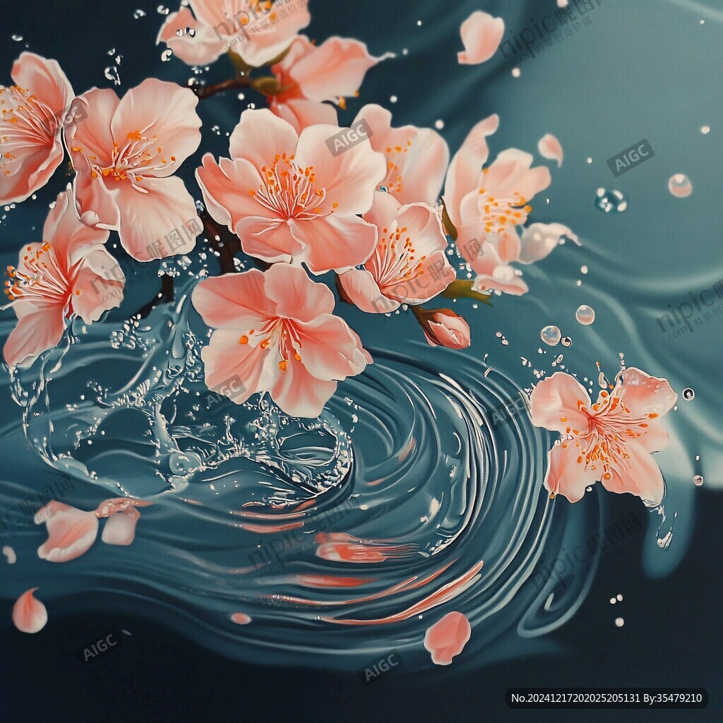 桃花水纹