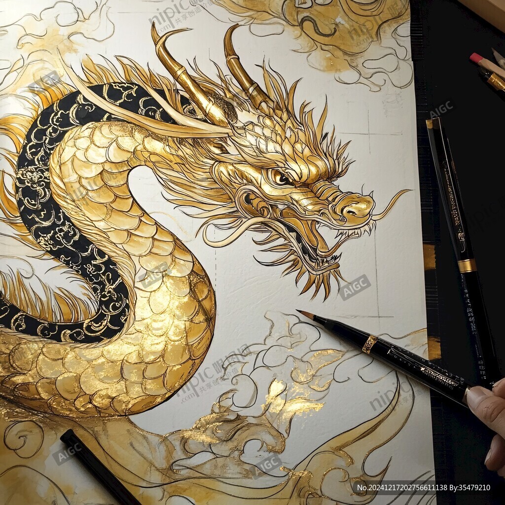 龙包装插画