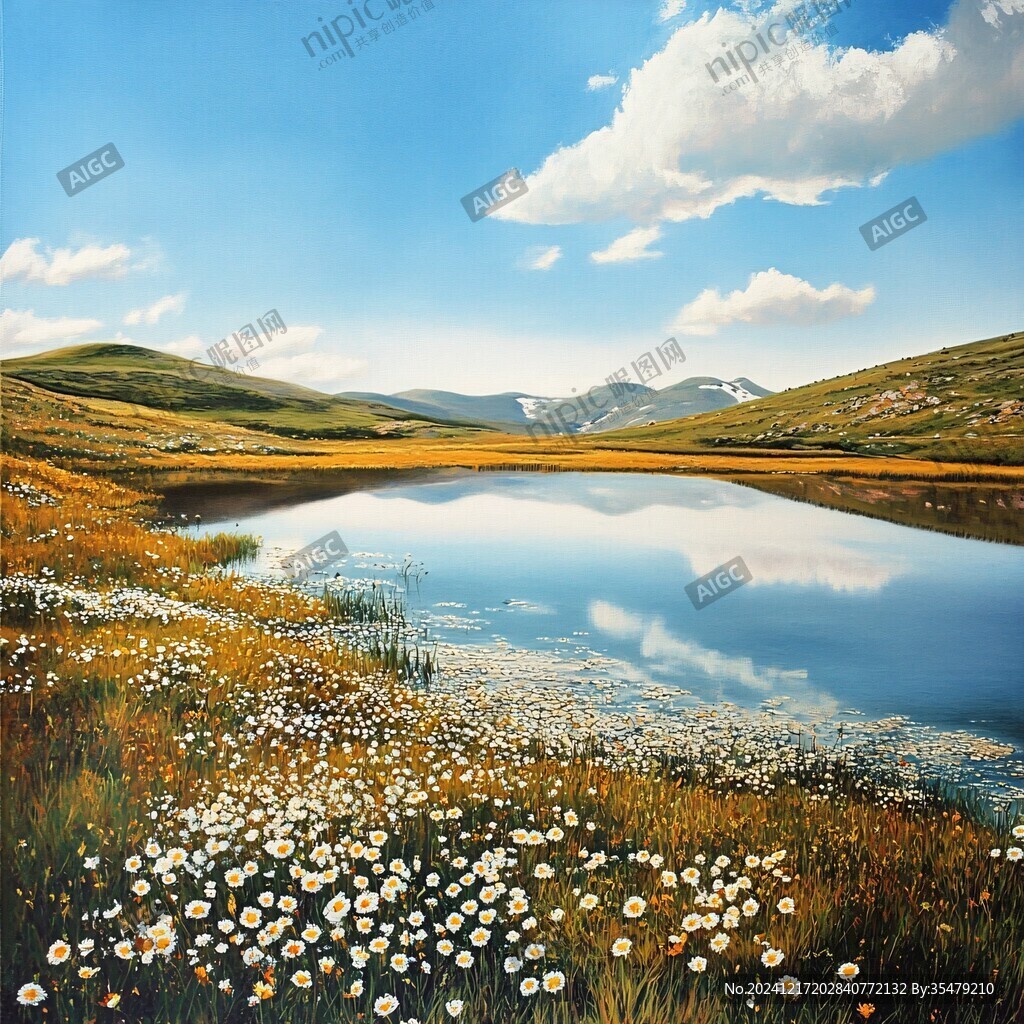 高原花海湖泊