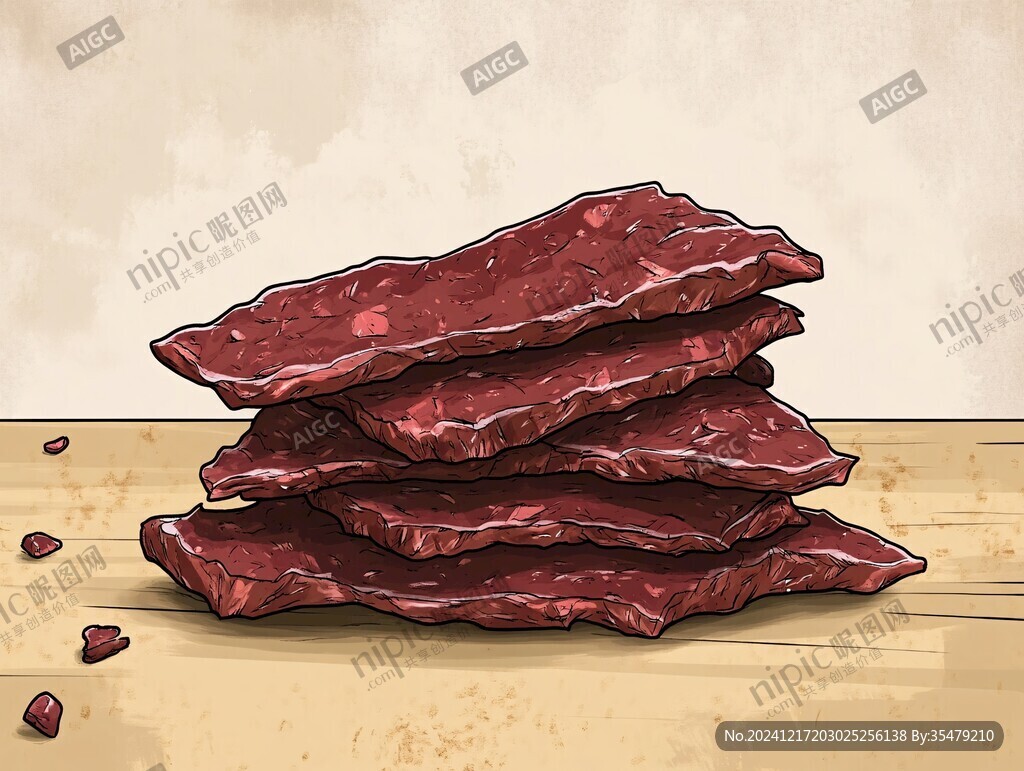 牛肉干插画