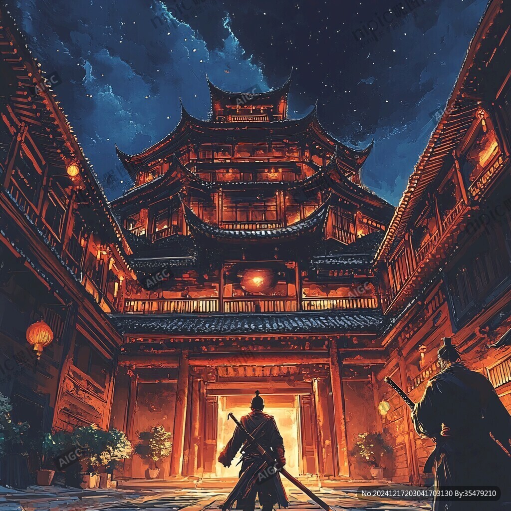 镇淮楼插画