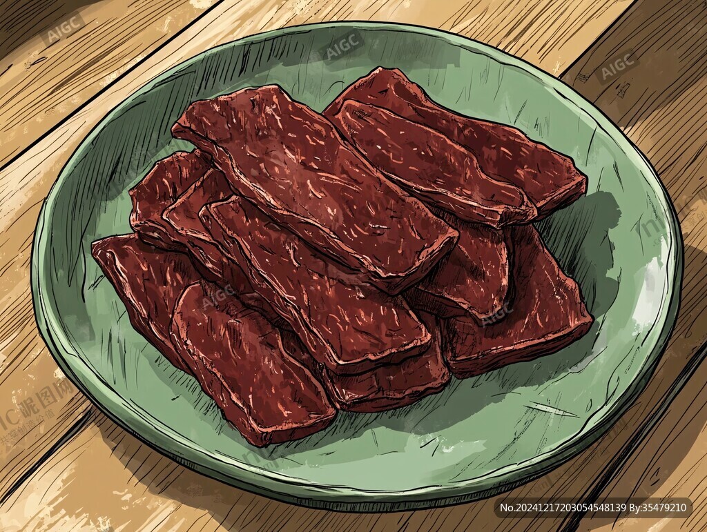 生牛肉插画