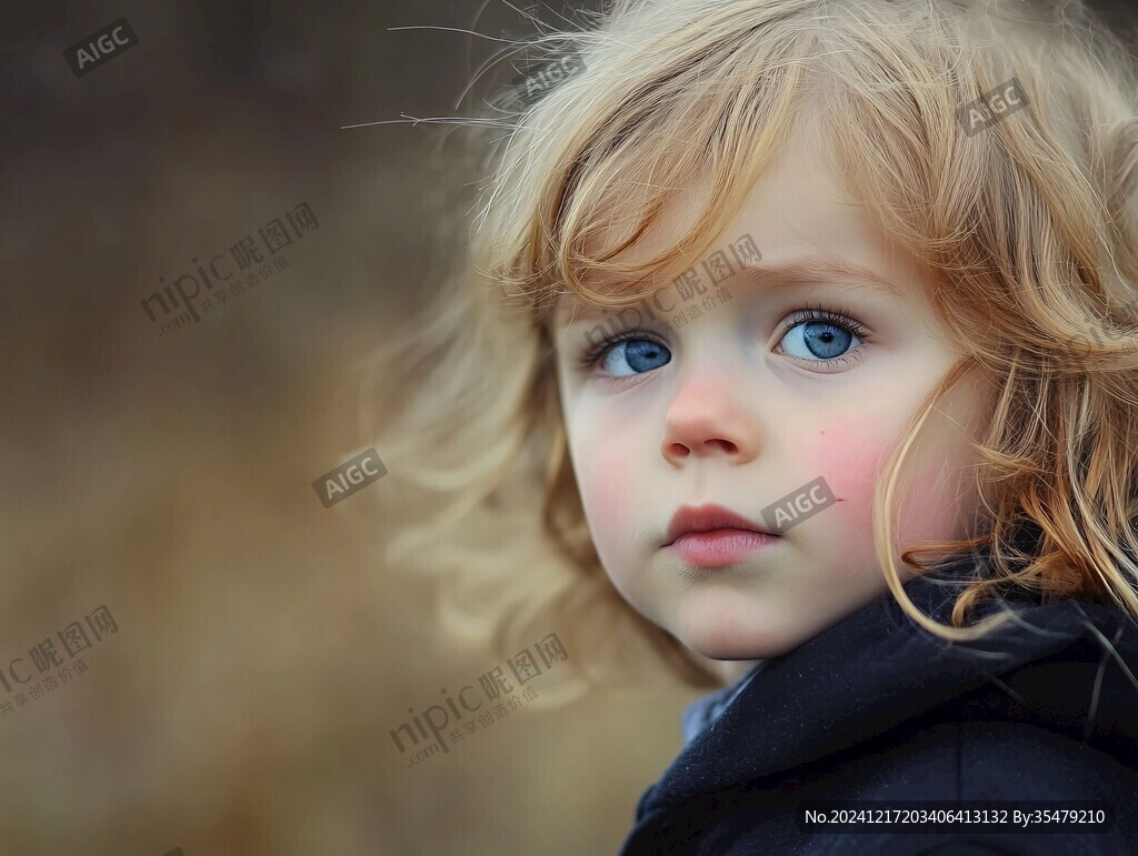 怡然自得的小女孩壁纸