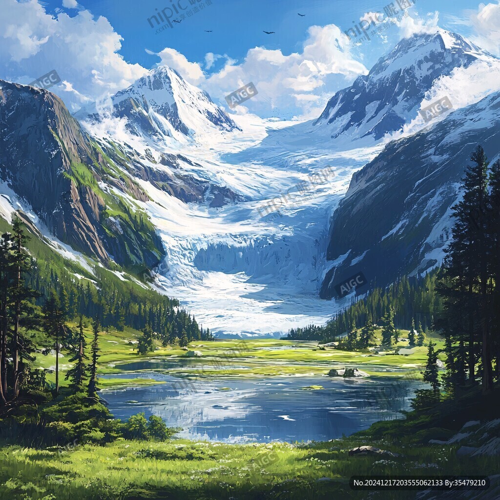 雪山原画