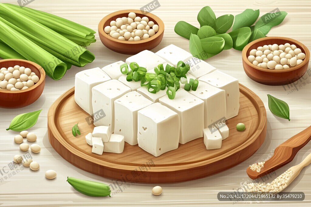 豆制品插画