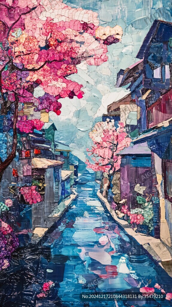 束河古镇插画