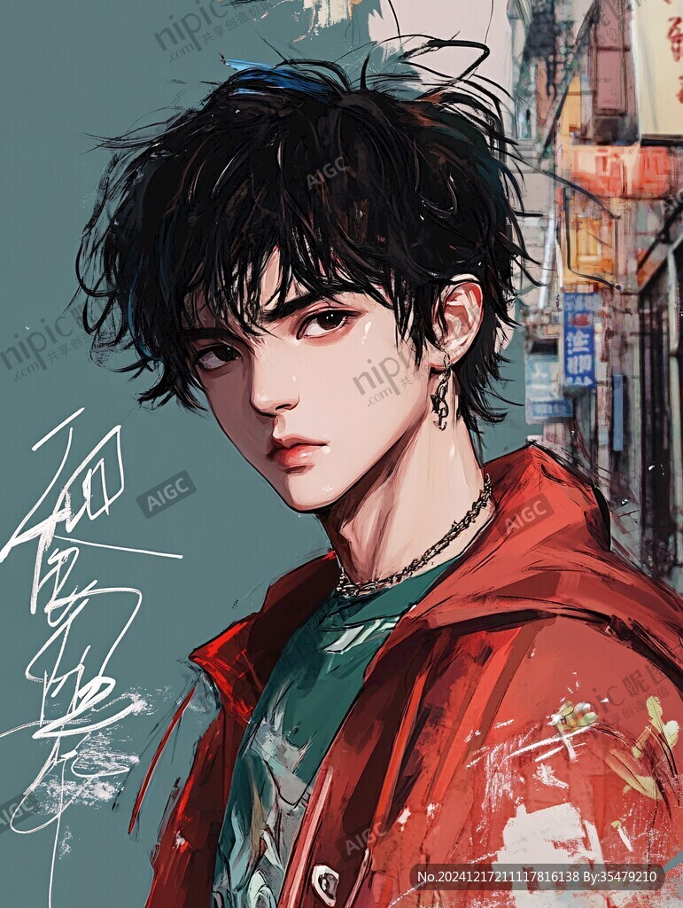 手绘追光的少年