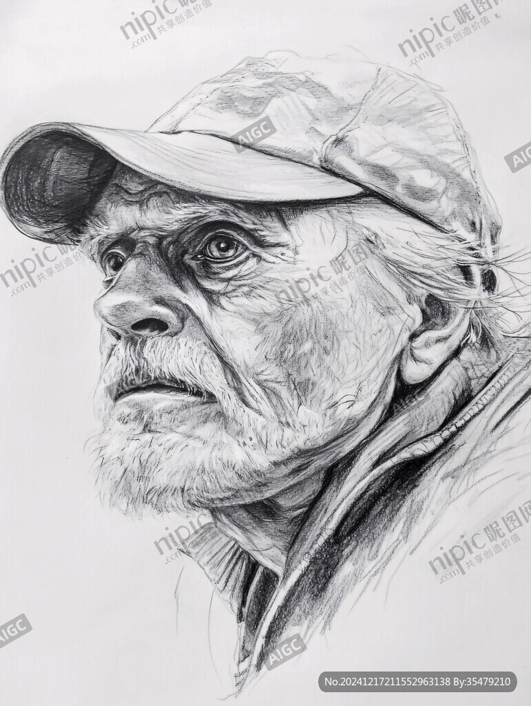 写实素描画
