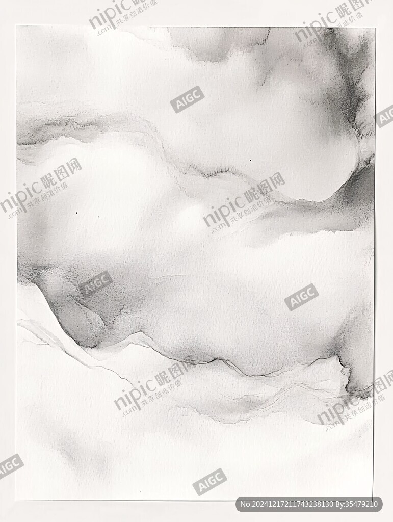 不规则抽象渐变水墨画
