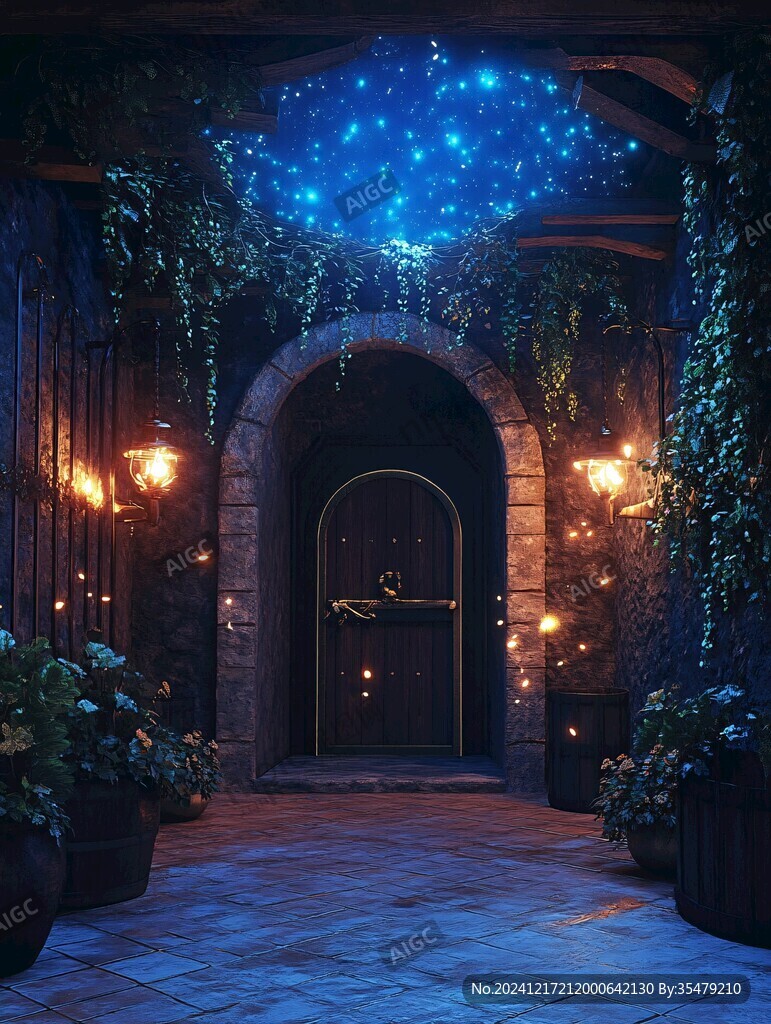欧式拱门星光主题场景