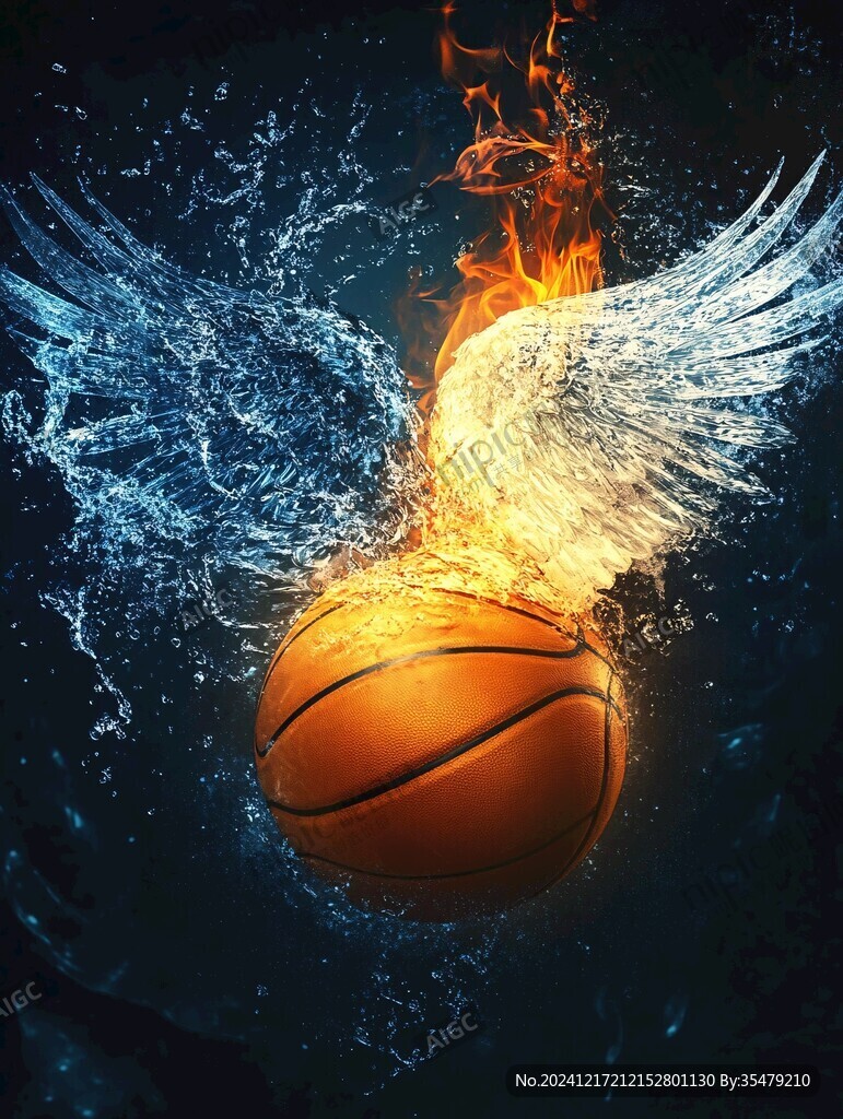 篮球赛背景火焰