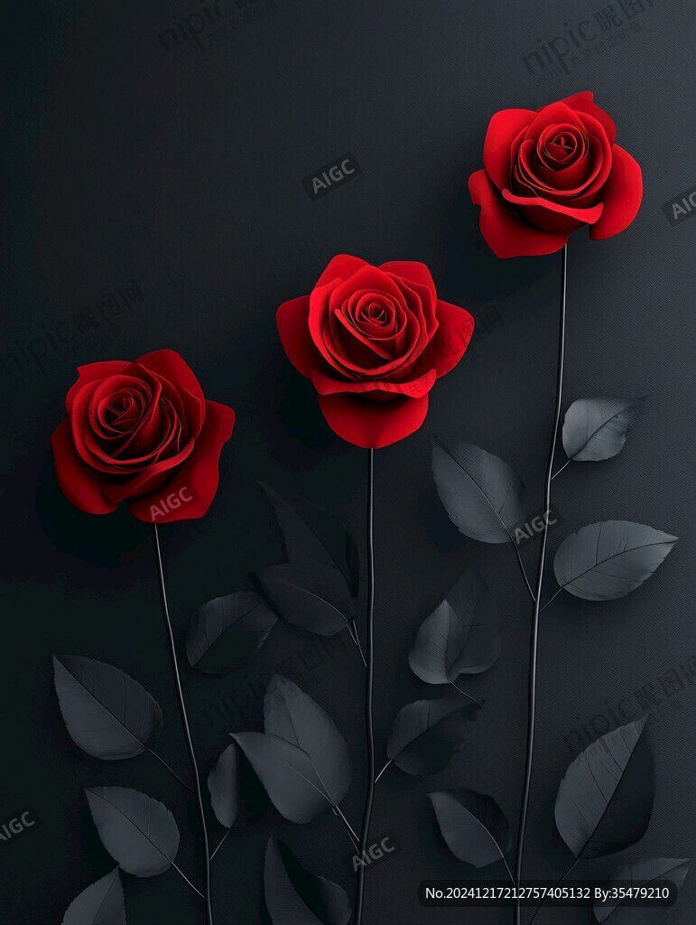 3d玫瑰花
