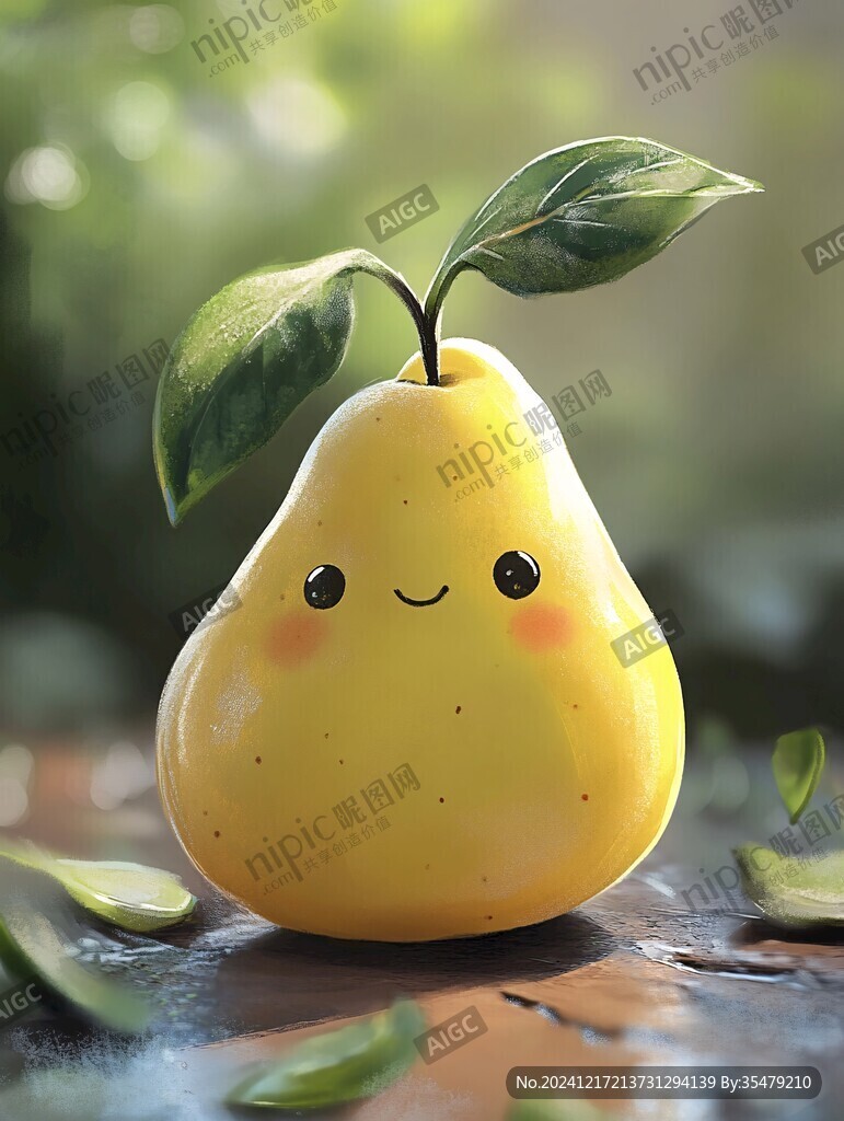 黄梨拟人卡通形象