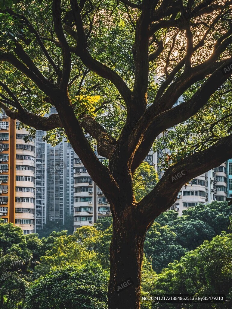 小区榕树