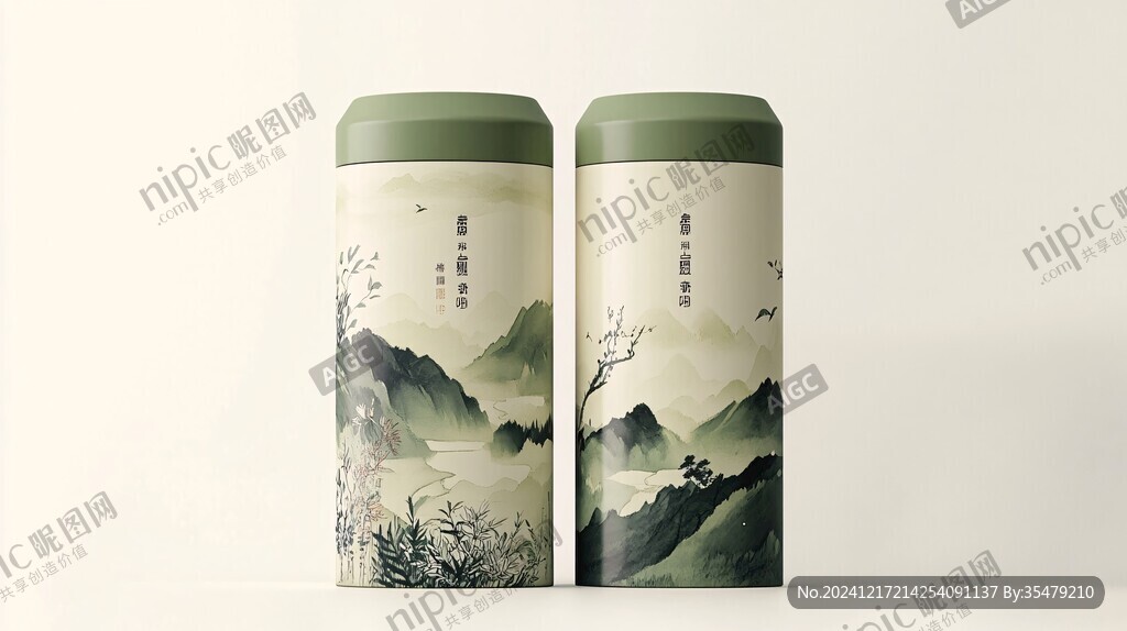 碧螺春插画包装设计