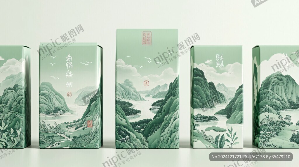 碧螺春插画包装设计