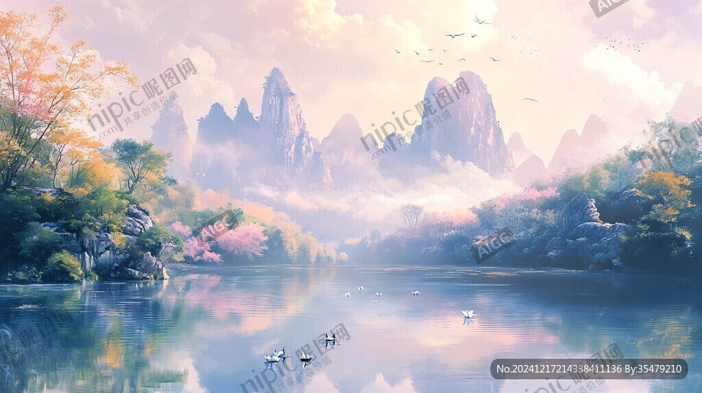 古风山水场景