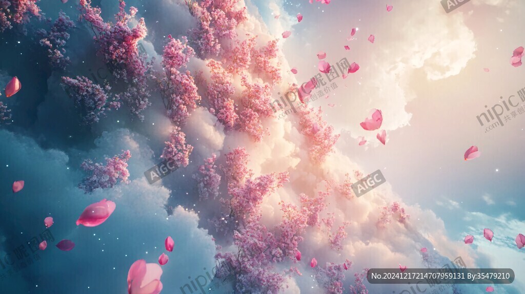 散落的花瓣浪漫唯美