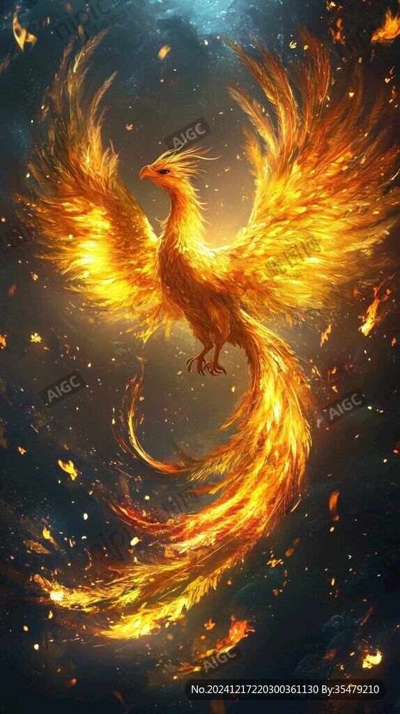 火凤凰插画