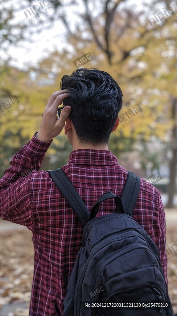 男生背影