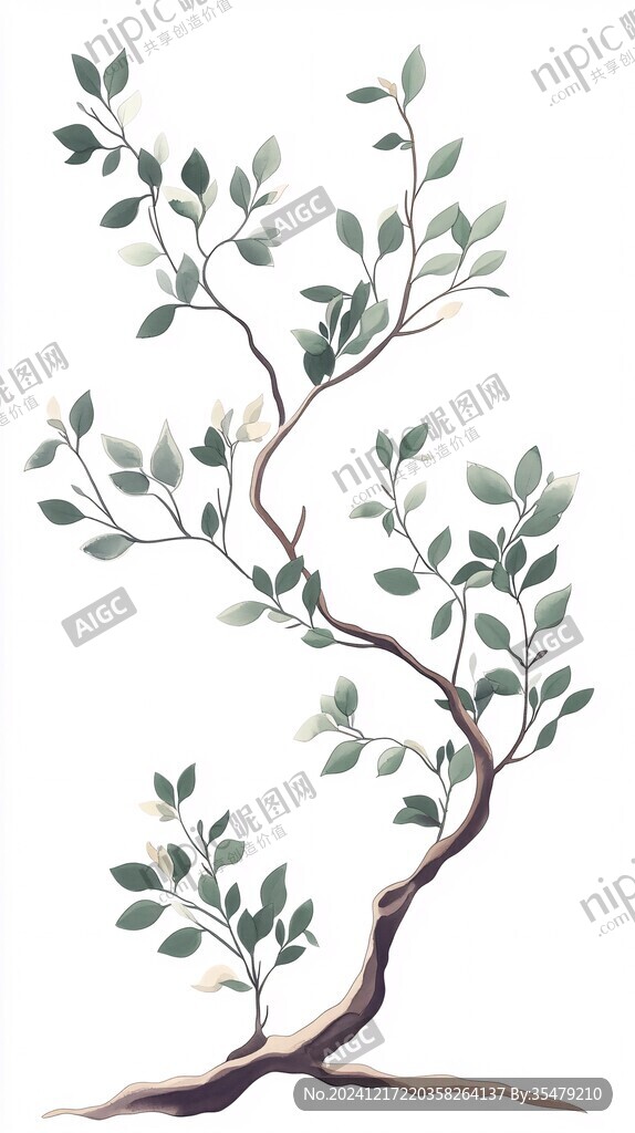 树枝插画素材