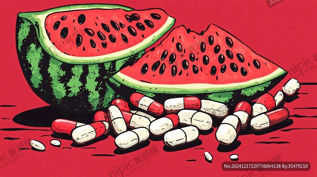 药物食品插画