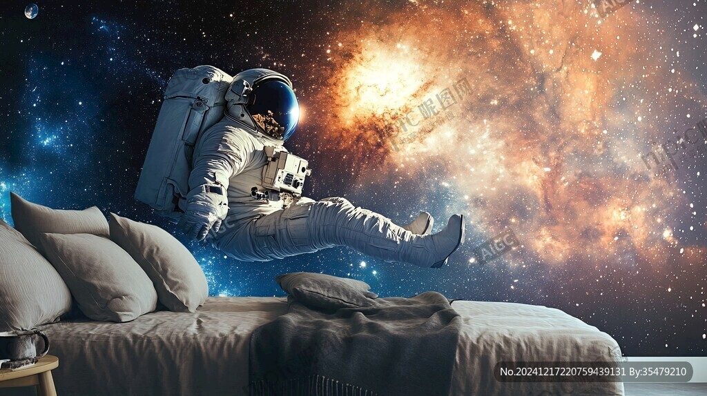 睡眠区宇航员站着睡觉