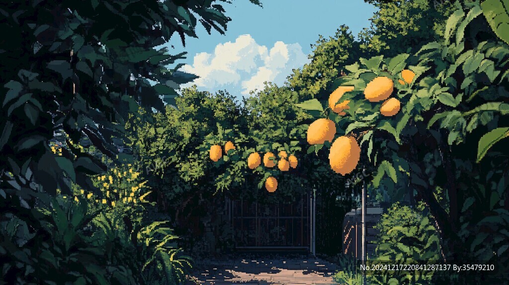 果园插画田园风光