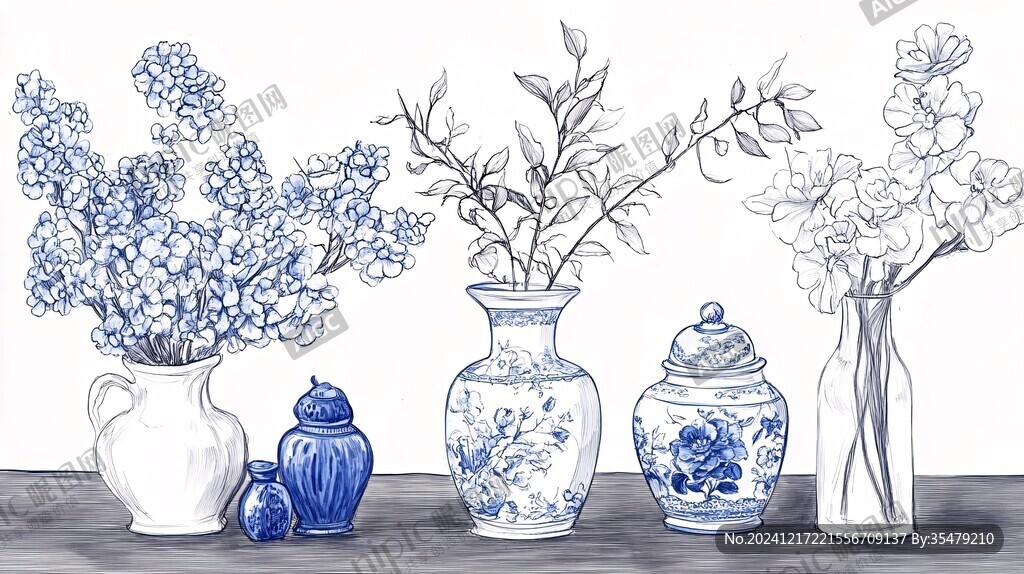 青花瓷插画
