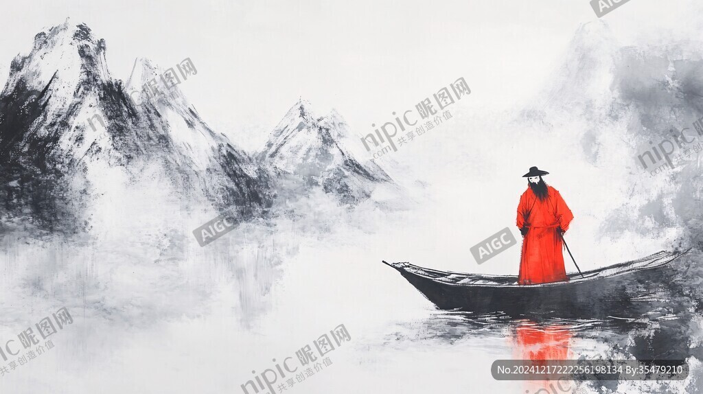 古风人像水墨山水